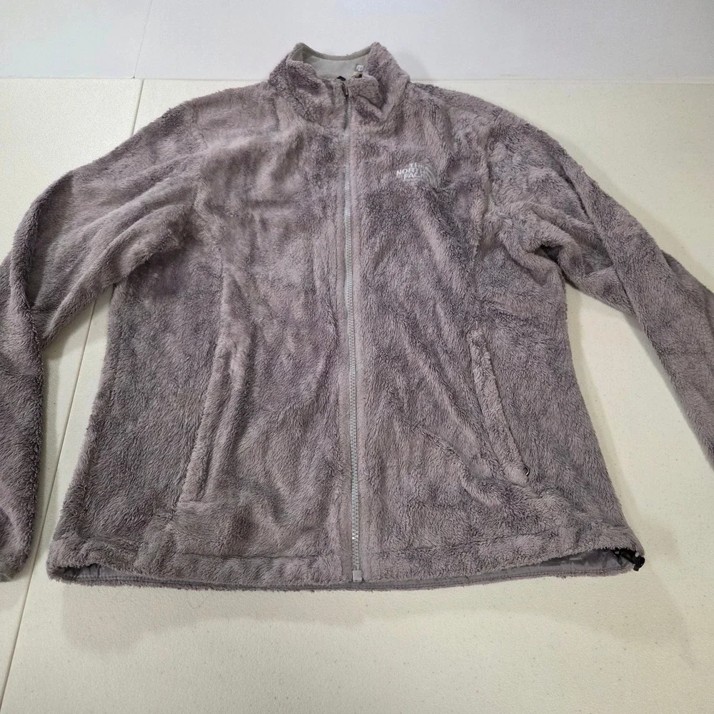 The North Face Osito 2 Full Zip Fleece Jacket Gray Womens Medium Regular Fit
